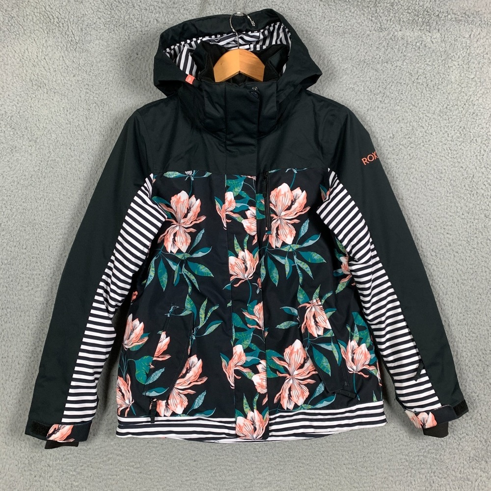 Roxy Jetty Block Jacket Women's Small True‎ Black Tropical Day Snowboard DryRide - Picture 2 of 11